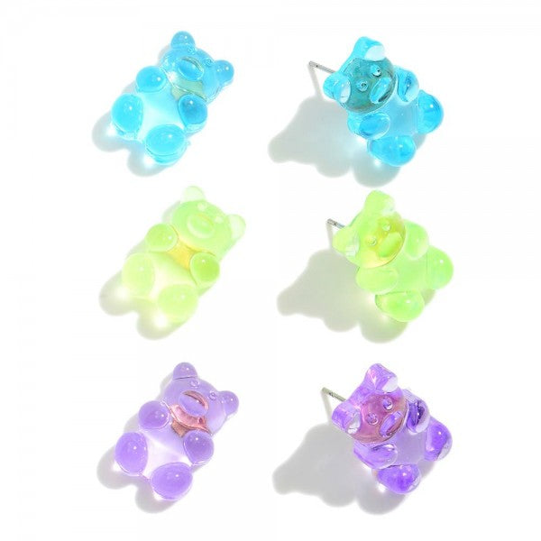Gummy Bear Stud Earrings-Earrings-Lagniappe Junk 