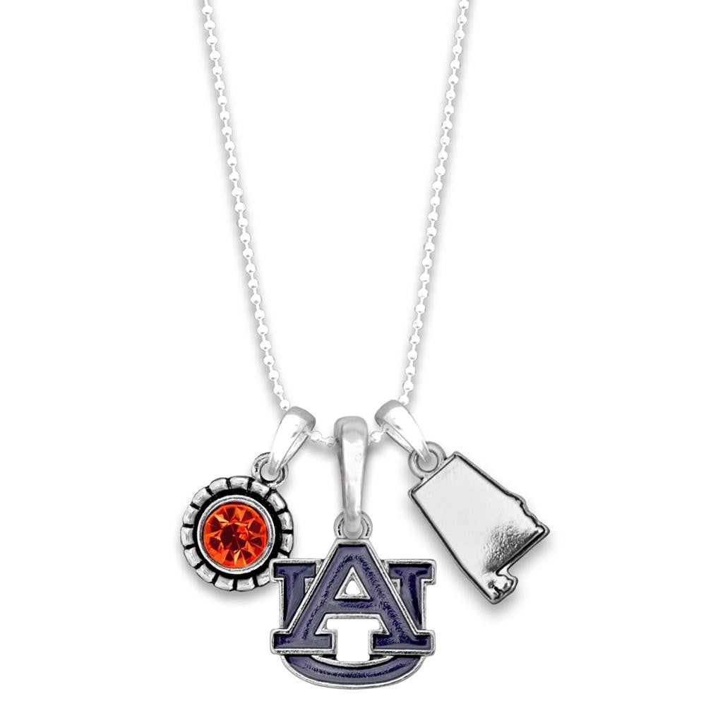 University of Auburn Tigers State Charm Necklace-Necklace-Lagniappe Junk 