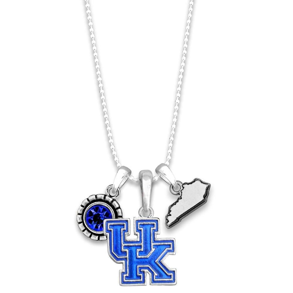 Game Day State Jewel Charm Necklace-Necklaces-Lagniappe Junk 