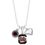 Load image into Gallery viewer, Game Day State Jewel Charm Necklace-Necklaces-Lagniappe Junk 
