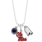 Load image into Gallery viewer, Game Day State Jewel Charm Necklace-Necklaces-Lagniappe Junk 
