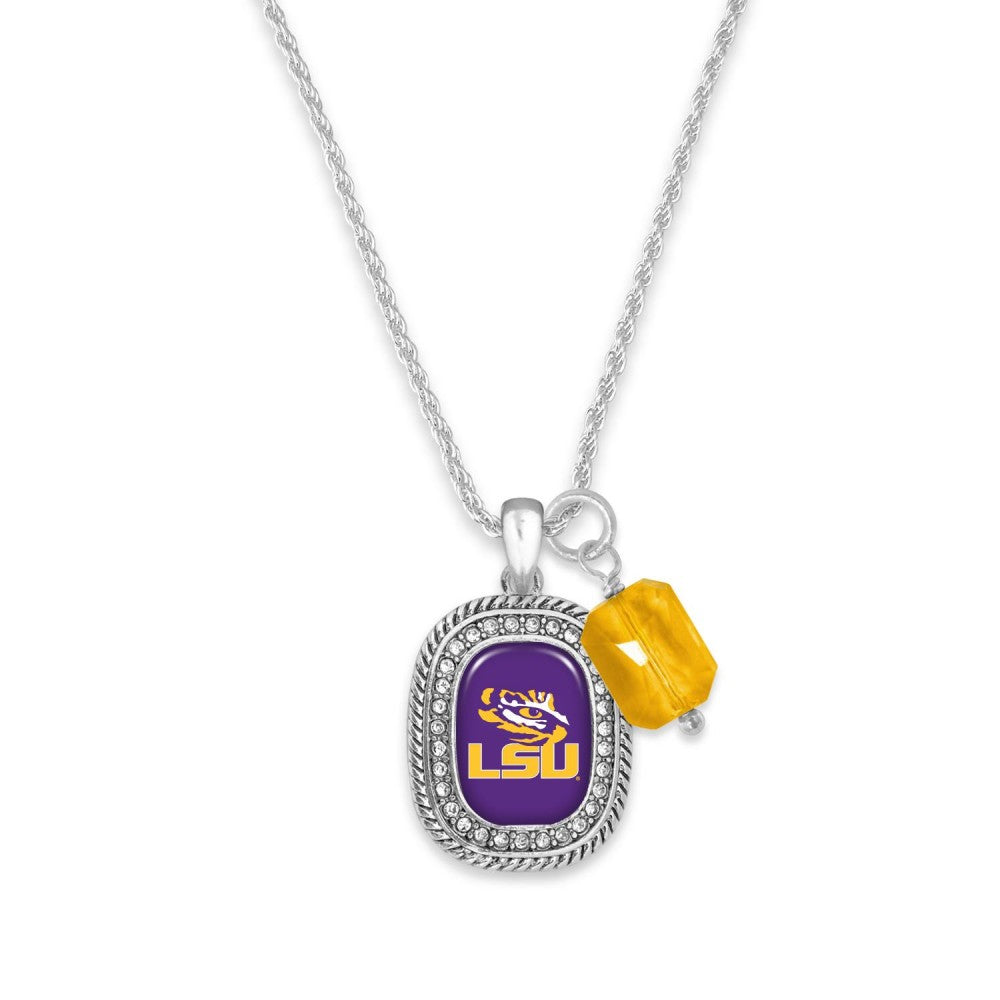 LSU Stone Charm Jewelry Necklace-Necklace-Lagniappe Junk 