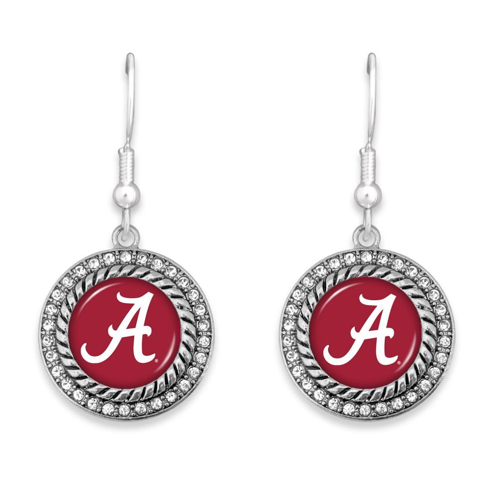 Alabama Crimson Tide Game Day Drop Earrings-Earrings-Lagniappe Junk 
