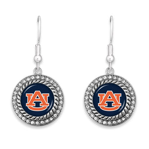 University of Auburn Tigers Game Day Rhinestone Drop Earrings-Earrings-Lagniappe Junk 
