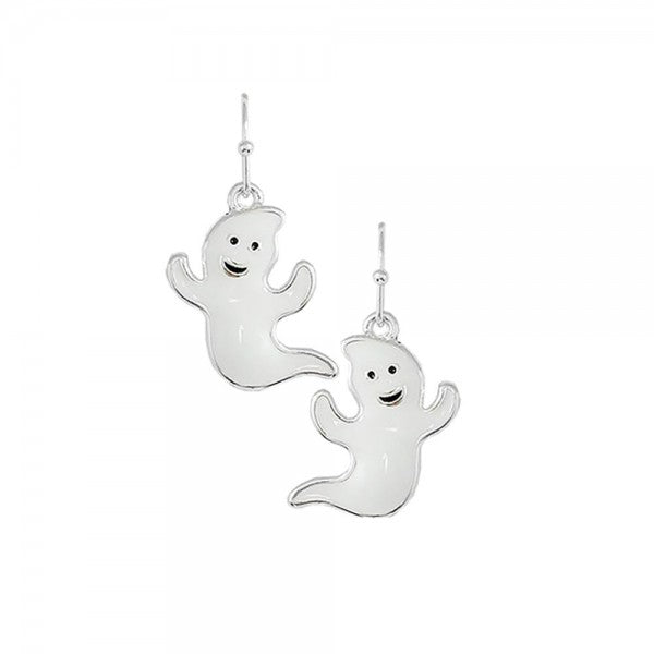 Halloween Ghost Drop Earrings-Earrings-Lagniappe Junk 
