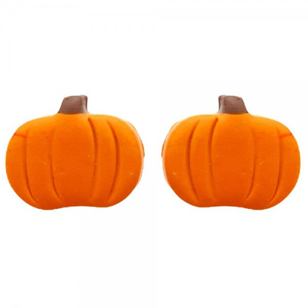 Pumpkin Stud Clay Earrings-Lagniappe Junk 