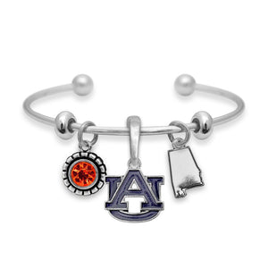 Auburn Tigers Jewel Charm Bracelet-Necklace-Lagniappe Junk 