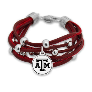 Game Day Faux Leather Cord Charm Bracelet-Necklaces-Lagniappe Junk 