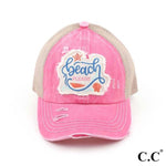 Load image into Gallery viewer, C.C Beach Please Patch Criss Cross Pony Cap-Hats-Lagniappe Junk 
