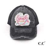 Load image into Gallery viewer, C.C Beach Please Patch Criss Cross Pony Cap-Hats-Lagniappe Junk 
