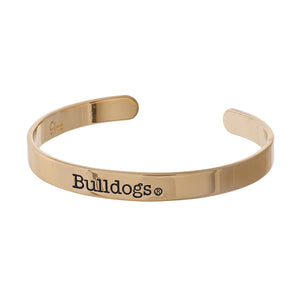 Bulldogs Gold Tone Cuff Bracelet-Bracelet-Lagniappe Junk 