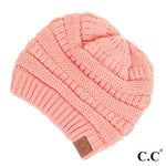 Load image into Gallery viewer, C.C. Solid High Ponytail Beanie-Beanie-Lagniappe Junk 
