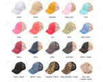 Load image into Gallery viewer, C.C Distressed Mesh Criss Cross High Ponytail Cap-Ponytail Cap-Lagniappe Junk 
