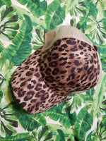 Cargar imagen en el visor de la galería, C.C. Leopard Print High Ponytail Cap-Ponytail Cap-Lagniappe Junk 
