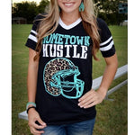 Load image into Gallery viewer, Crazy Train Hometown Hustle - Leopard Football Helmet - Game Day Top-Tops-Lagniappe Junk 
